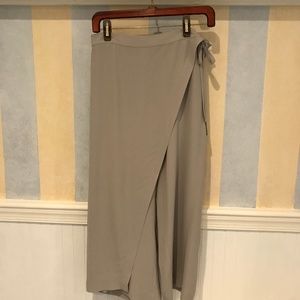 Eileen Fisher silk wrap- front pants